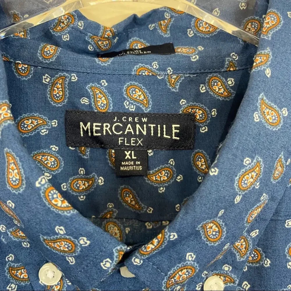 J. Crew Mercantile Flex Paisley Shirt Sz XL